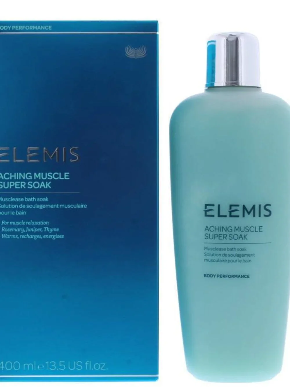 Elemis Aching Muscle Super Soak Bath 13.5 oz / 400 ml Expirtn Date 2028 New Box